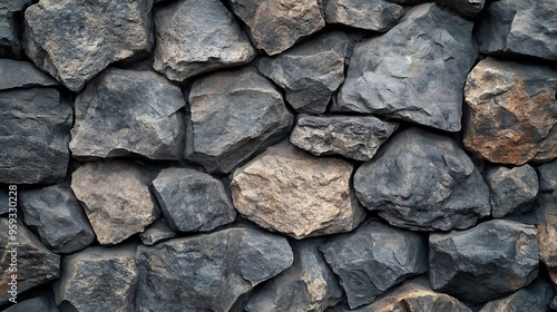 wall of irregular granite stones background for textures : Generative AI