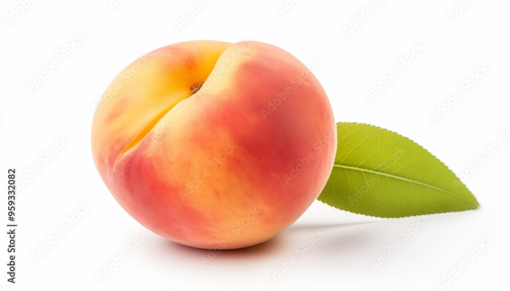 peach on white background peach on white background