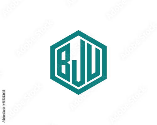 BJU Logo design vector template. BJU