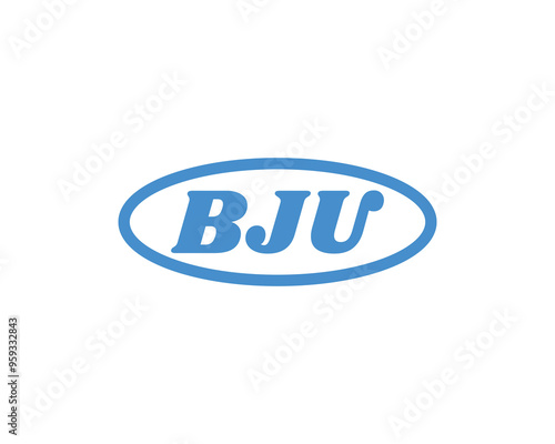 BJU Logo design vector template. BJU