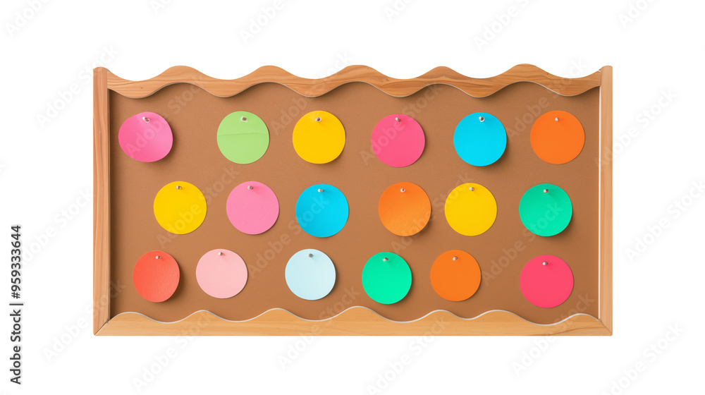 Cork board with post-it notes isolated Cork board with post-it notes isolated