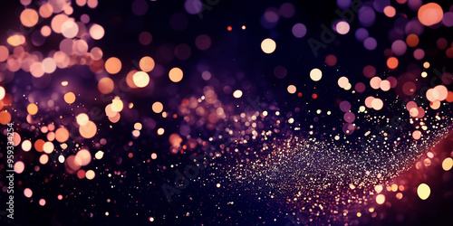 Dark pink and dark violet sparkling glitter on a dark background