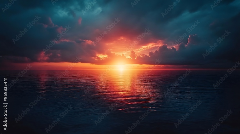 Dark Floor Background with Beautiful Sunset Cloud Night Sky Horizon : Generative AI Dark Floor Background with Beautiful Sunset Cloud Night Sky Horizon : Generative AI