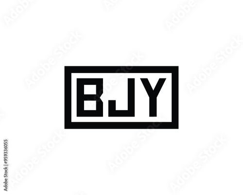 BJY logo design vector template. BJY