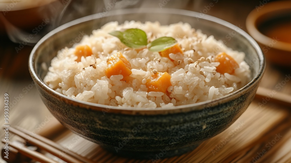 Japanese mixed rice with sweet potato : Generative AI Japanese mixed rice with sweet potato : Generative AI