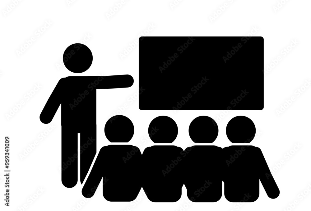 illustration of a man presenting, teaching, explaining illustration of a man presenting, teaching, explaining