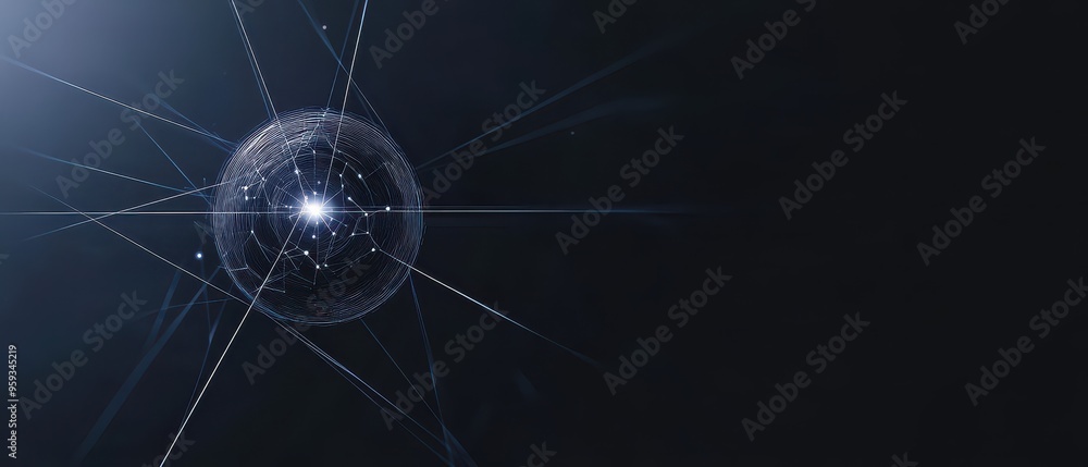 A black background with a glowing sphere in the center A black background with a glowing sphere in the center
