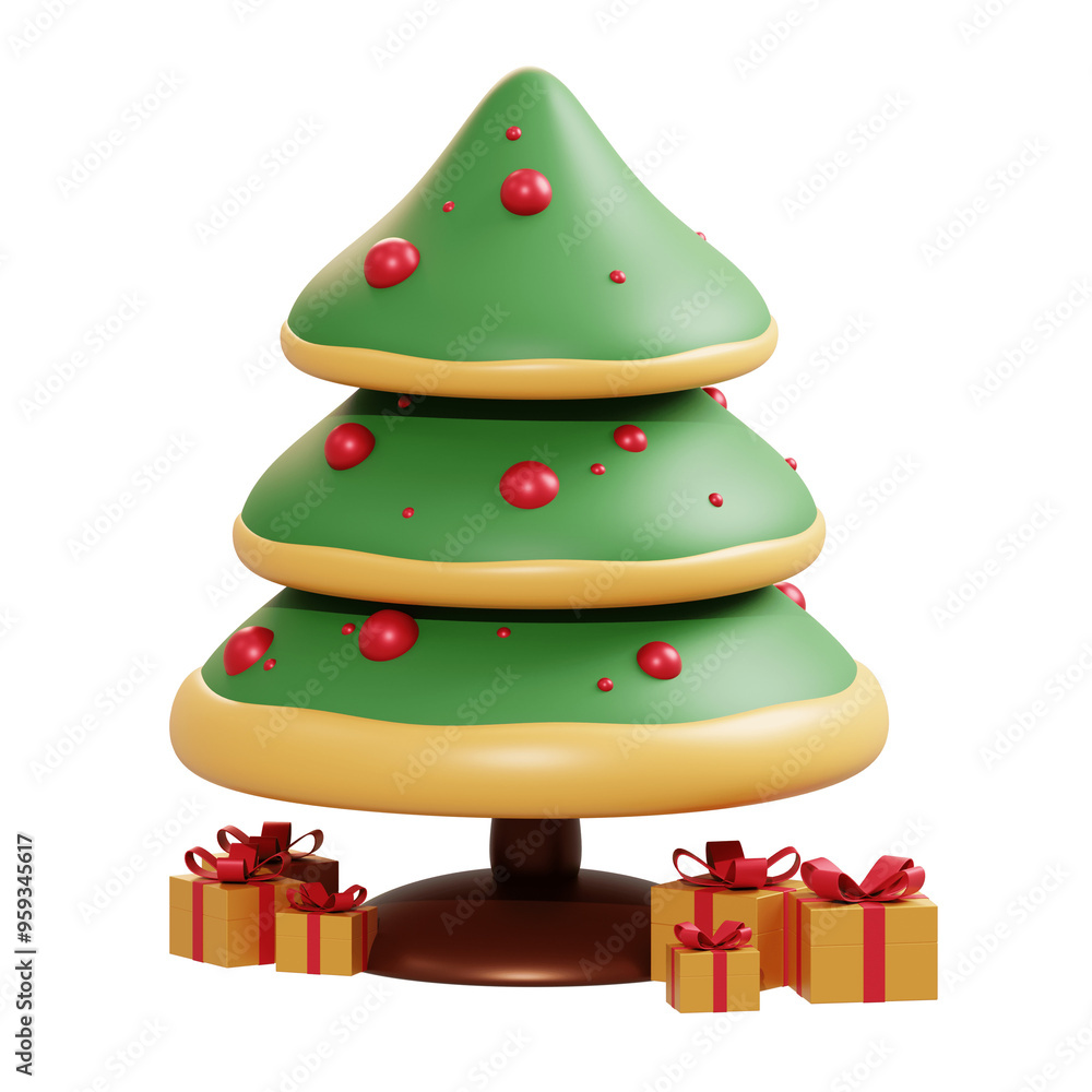 christmas tree with gifts and decorations christmas tree with gifts and decorations