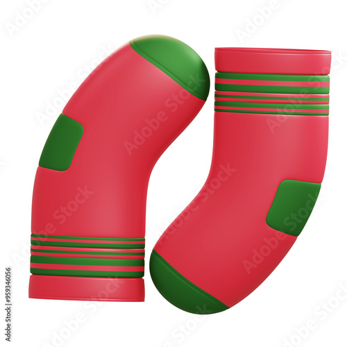 3d icon socks isolated white background