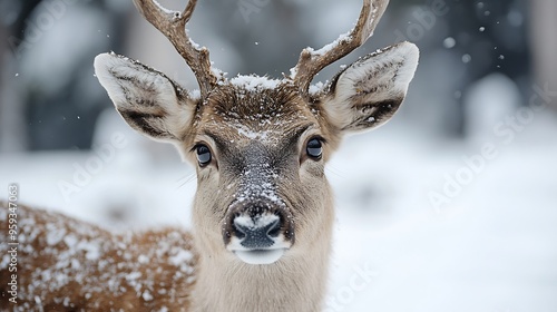 Ranua Wildlife Park Lapland Finland just south of the Arctic Circle is home to a whole host of native and other wildlife : Generative AI photo