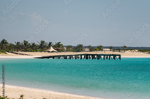 Obraz na płótnie Turquoise waters in La Tortuga Island, Venezuela. w salonie