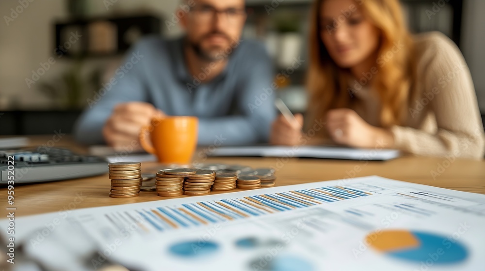 Budget financial advisor or couple at table in meeting for insurance policy update or paper in office Broker negotiation or consultation with people for investment future plan or contr : Generative AI Budget financial advisor or couple at table in meeting for insurance policy update or paper in office Broker negotiation or consultation with people for investment future plan or contr : Generative AI