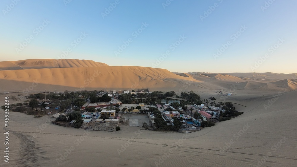 Oasis desert sand dunes Peru Oasis desert sand dunes Peru