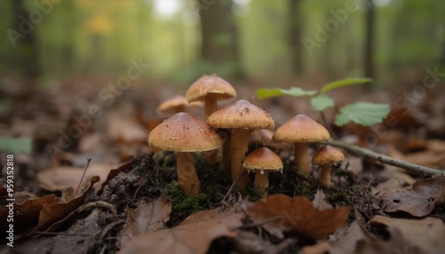 mushrooms in the forest