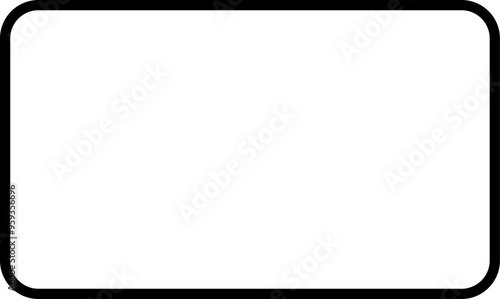 Black rectangle stroke with transparent background