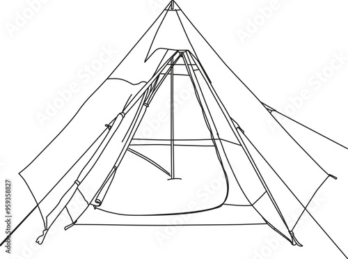 tant vector outline drawing in eps10