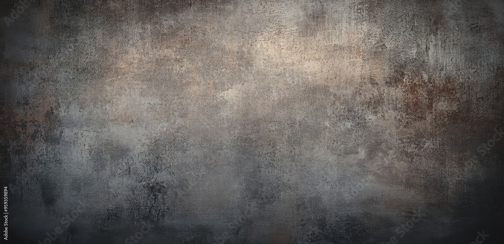 Fototapeta premium Abstract Grunge Background with Concrete Texture, Grainy Gray and Brown Colors, High-Resolution Cinematic Style