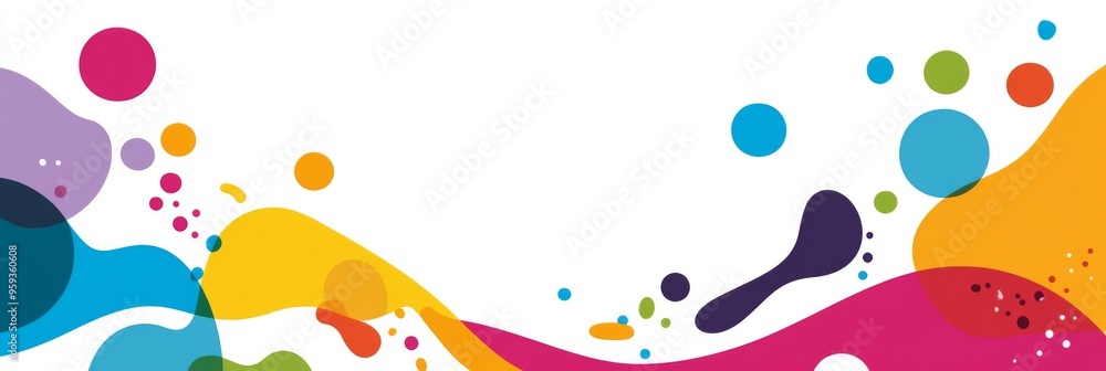 © 为轩 张 - Colorful Vector Background with Abstract Shapes, Splashes, Curves, and Dots in Flat Design Style © 为轩 张 - Colorful Vector Background with Abstract Shapes, Splashes, Curves, and Dots in Flat Design Style
