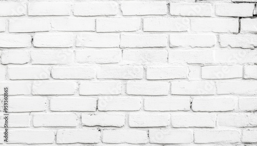 White Brick Wall Texture Background, Simple and Clean Design for Modern Projects