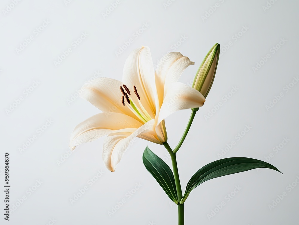 Fototapeta premium Orchid isolated on white background AI Generated