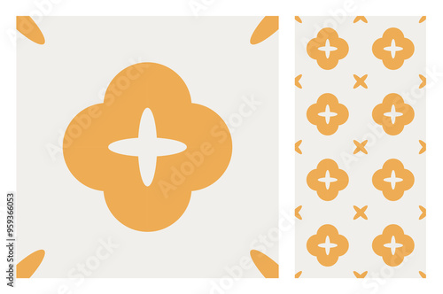 vintage tiles patterns antique seamless design in Vector illustration