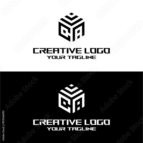 creative letter logo ca desain vektors