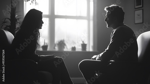 A therapist listening attentively to a patient during a counseling session