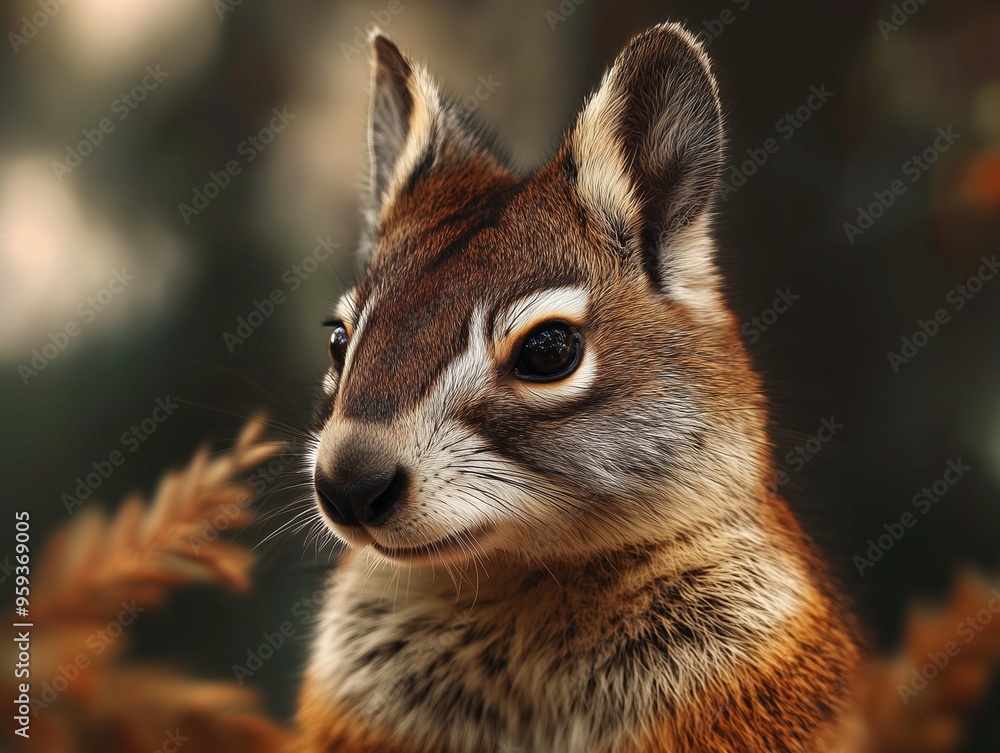Close Up of Numbat, Banded Anteater, Marsupial in Temperate Forest, Wild Numbat Close Up of Numbat, Banded Anteater, Marsupial in Temperate Forest, Wild Numbat
