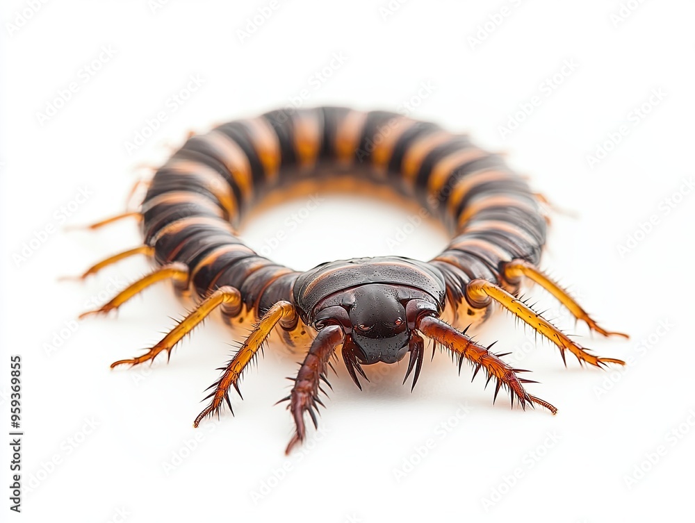 Fototapeta premium Centipede isolated on white background