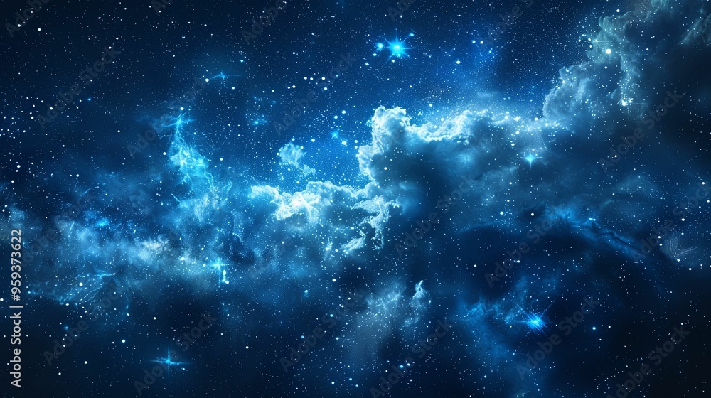 Fototapeta premium A Cosmic Landscape of Nebulae and Stars