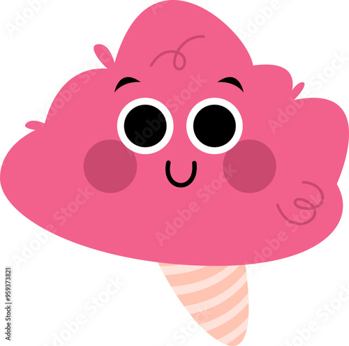Cute Cotton Candy Illustration
