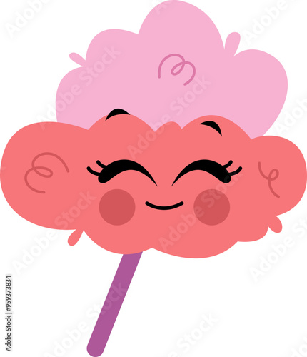 Cute Cotton Candy Illustration