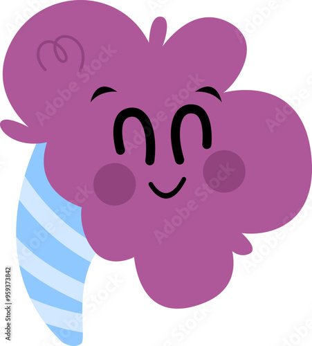 Cute Cotton Candy Illustration