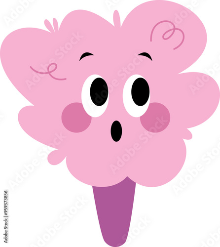 Cute Cotton Candy Illustration