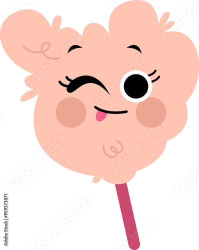 Cute Cotton Candy Illustration