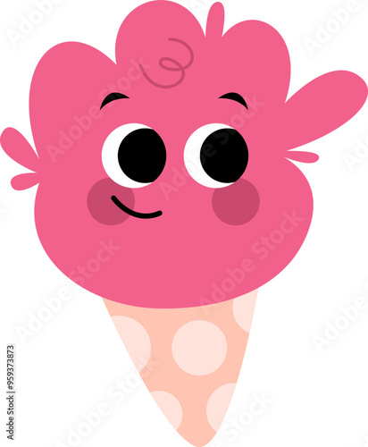 Cute Cotton Candy Illustration