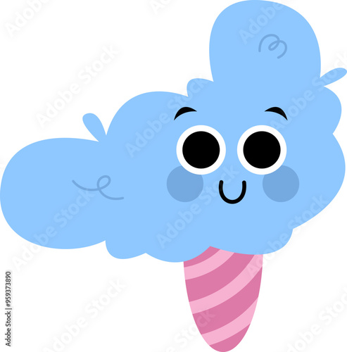Cute Cotton Candy Illustration