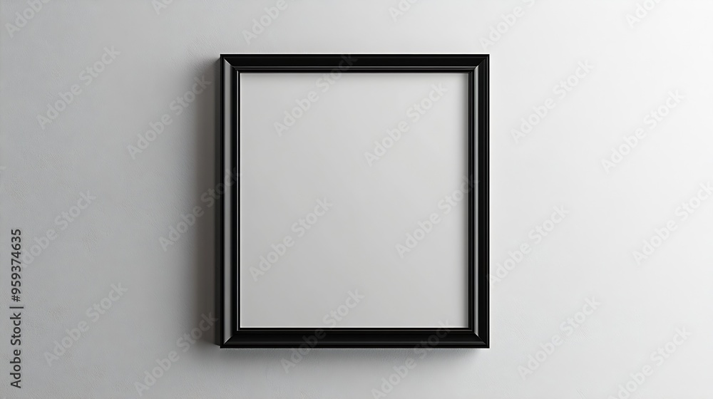 blank square frame mockup with white background : Generative AI blank square frame mockup with white background : Generative AI