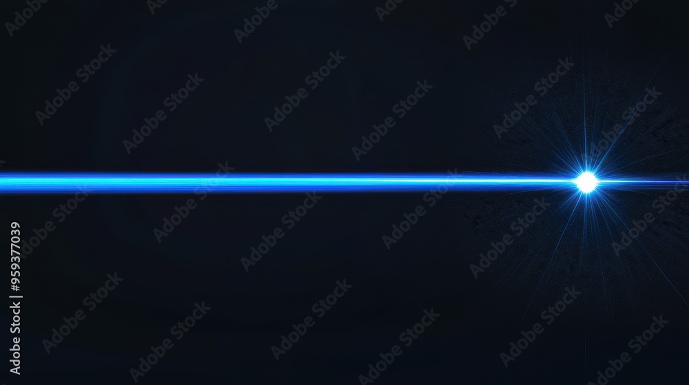 Abstract Blue Light Flare on Black Background Abstract Blue Light Flare on Black Background