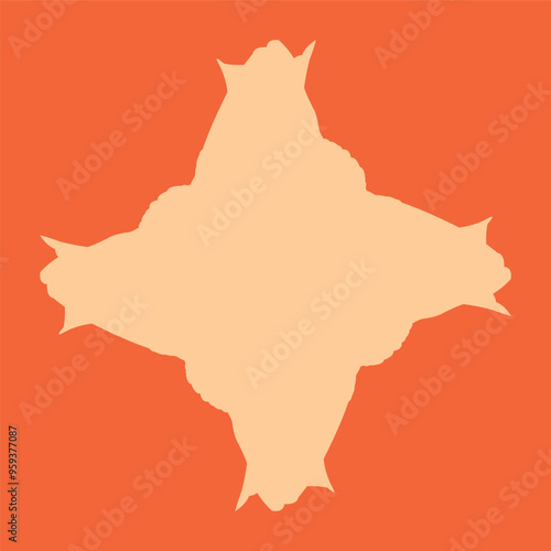 abstract ceramic design with orange color