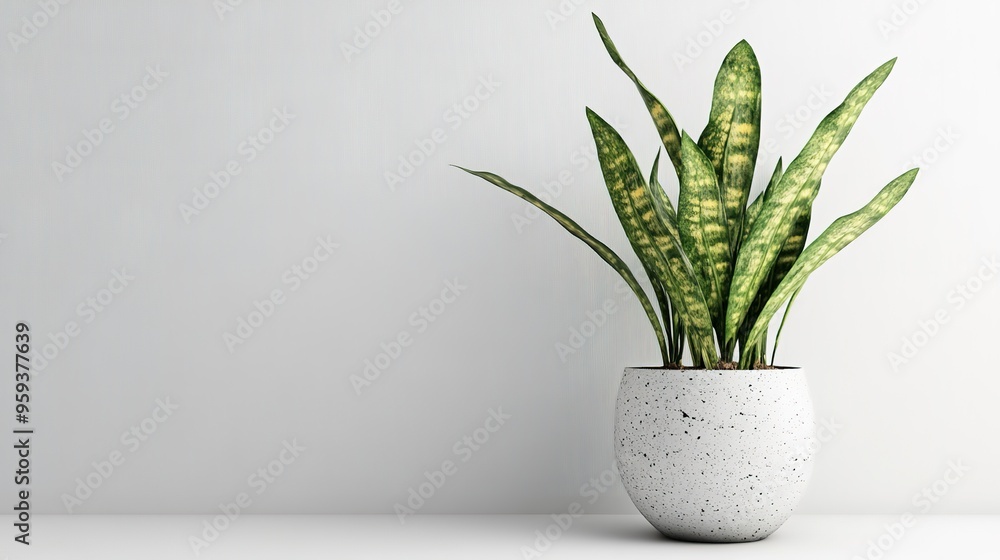 3d render decorative houseplant on white background 3d render decorative houseplant on white background