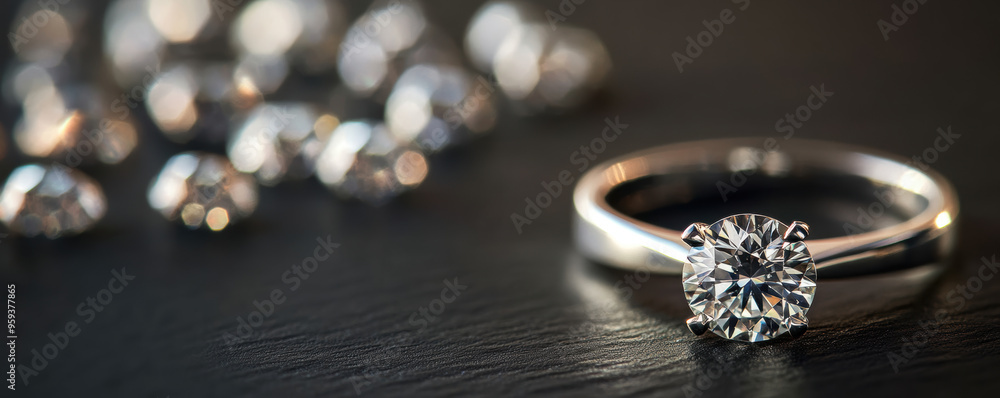 Diamond Ring Close Up. Diamond Ring Close Up.