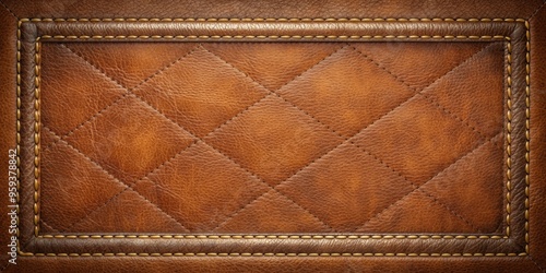 Stitched leather background with intricate detail , leather, texture, stitching, seamless, pattern, design, material