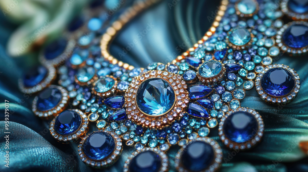 Obraz premium Blue Gemstone Necklace.