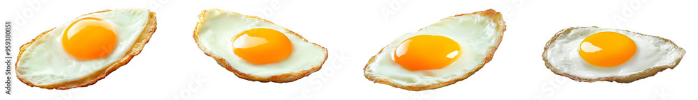 Floating fried egg isolated on a white background. Floating fried egg isolated on a white background.