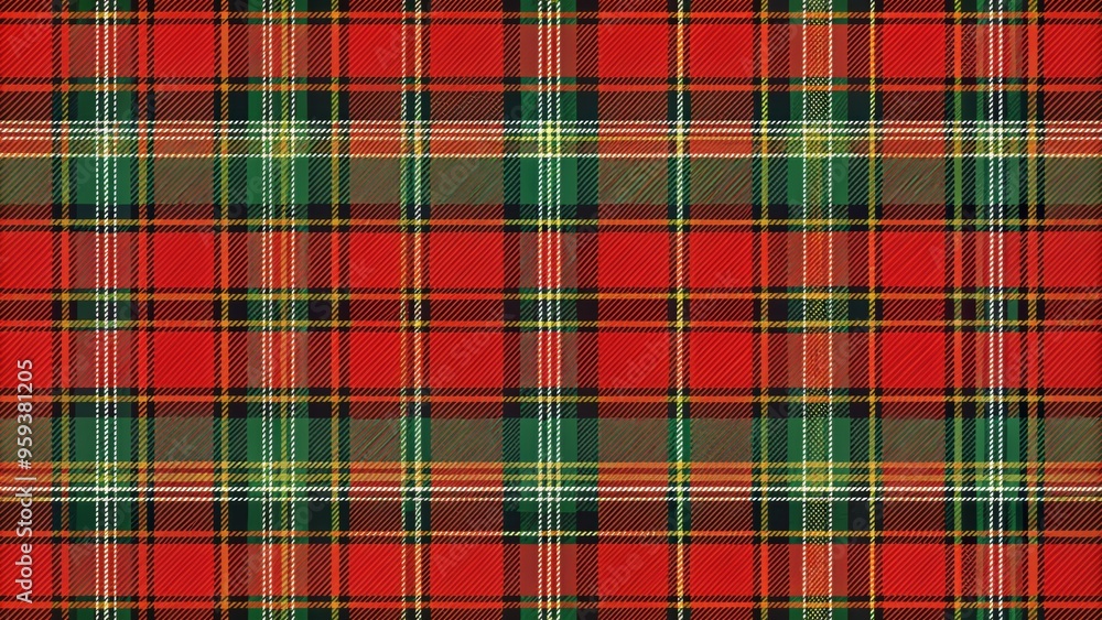 Obraz premium Seamless Scott Tartan plaid pattern perfect for Scottish-inspired designs, Tartan, plaid, seamless, Scottish, traditional, red