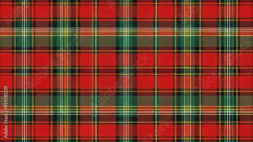 Seamless Scott Tartan plaid pattern perfect for Scottish-inspired designs, Tartan, plaid, seamless, Scottish, traditional, red