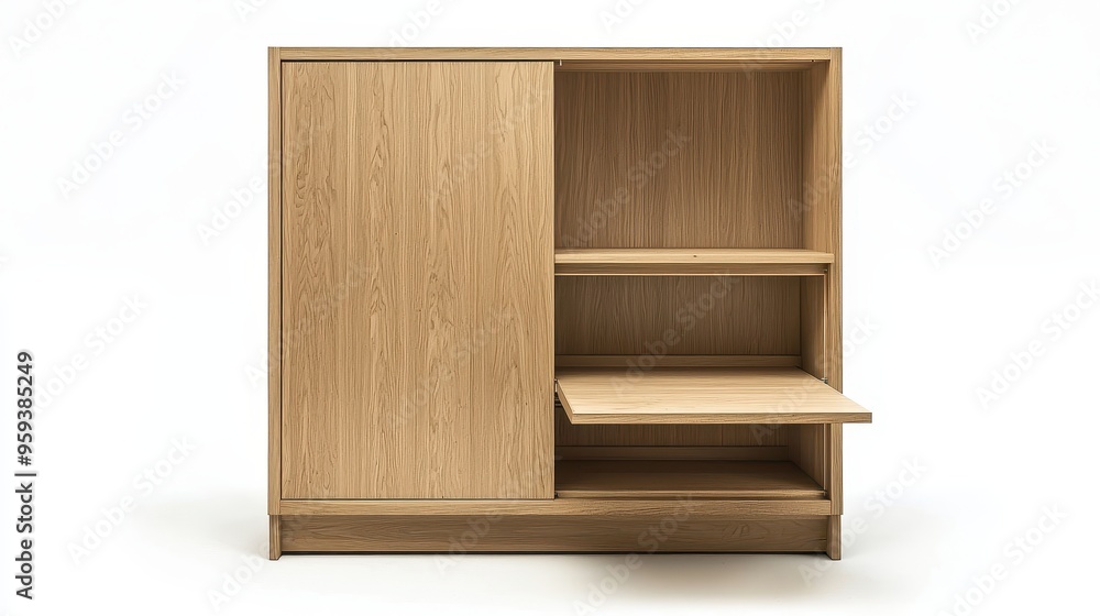 Wooden Cabinet with Sliding Door and Shelf Wooden Cabinet with Sliding Door and Shelf