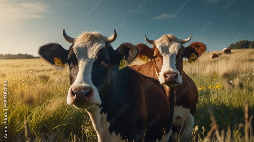 Close-up of cows in summer Close-up of cows in summer