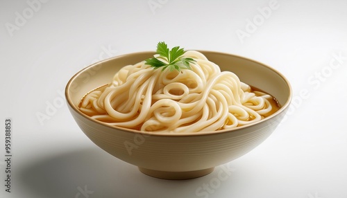 Udon with white background isolated